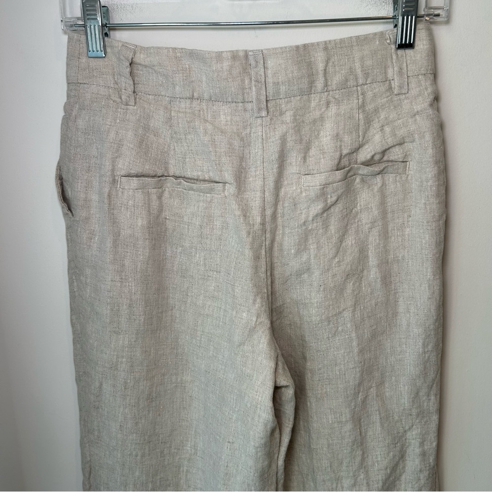 Reformation 100% Linen Pants Oatmeal Size 0 - Picture 8 of 15